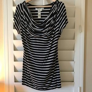 🍍Max Studio black/white striped shirt🍍